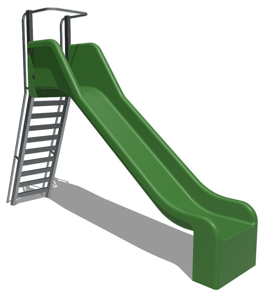 Rutschbahn mit Metallaufstieg