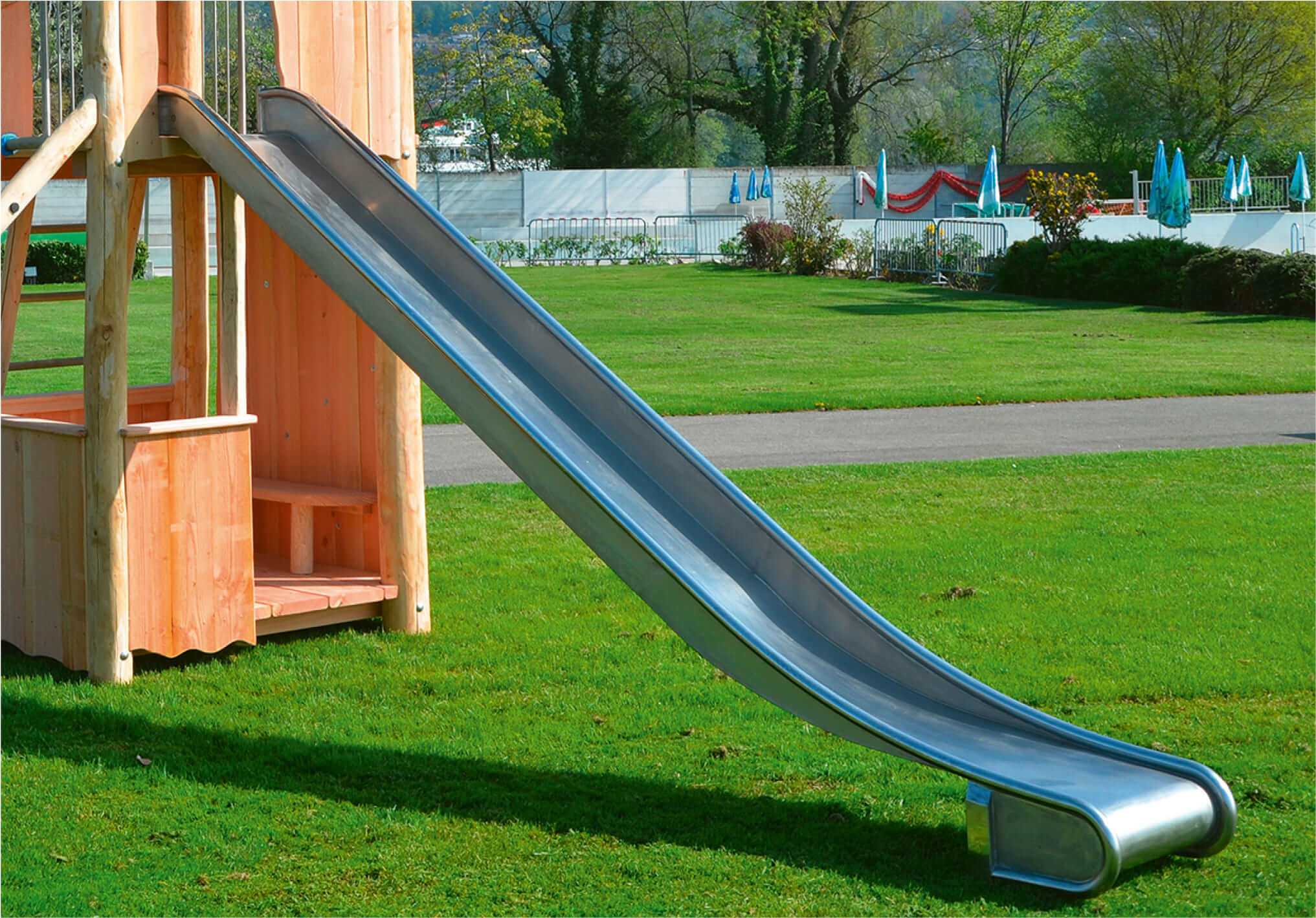 Toboggan droit en métal