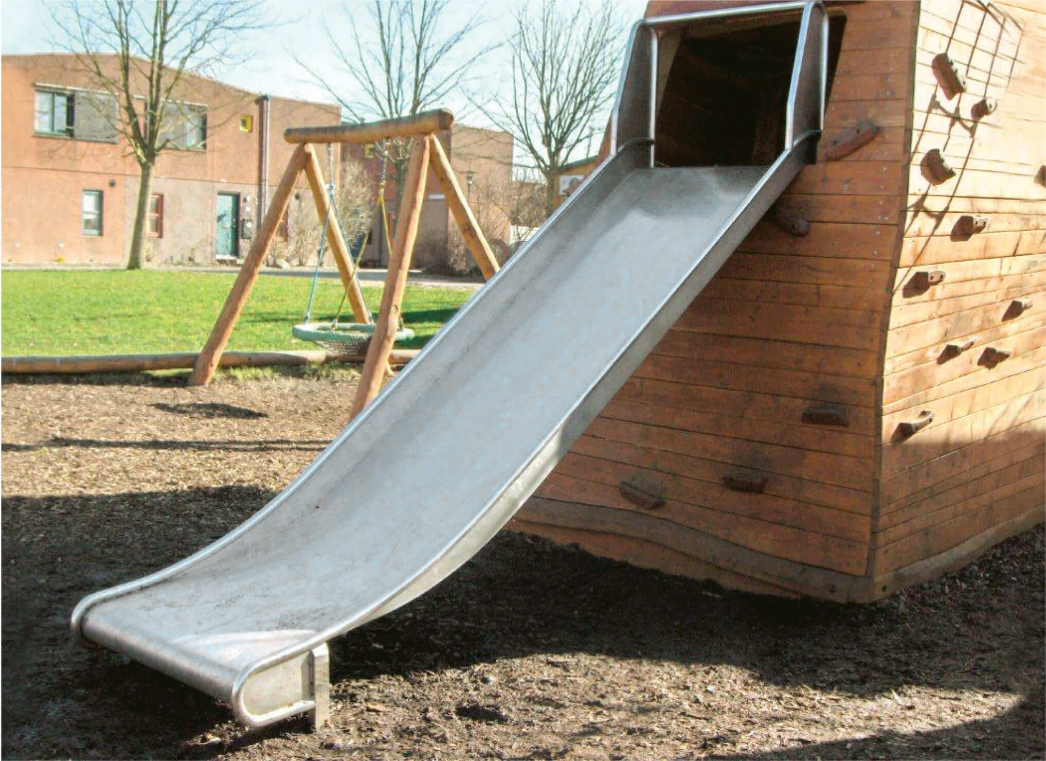 Toboggan large droit en métal