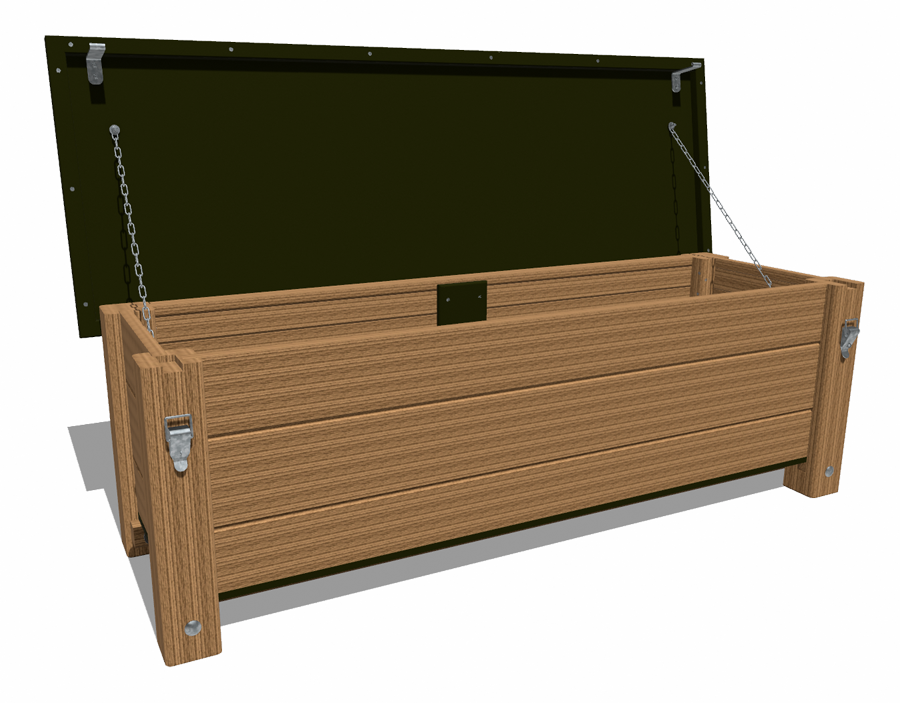 Caisse de rangement pour jeux de sable
