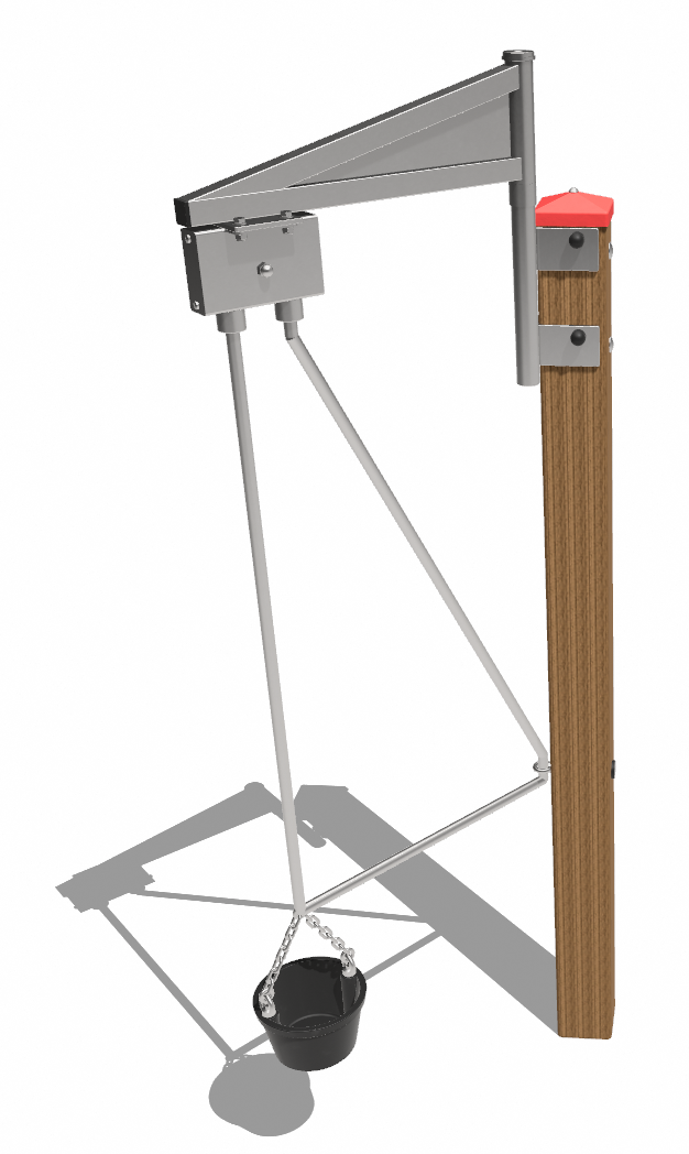 Grue pour sable avec poteaux en épicéa