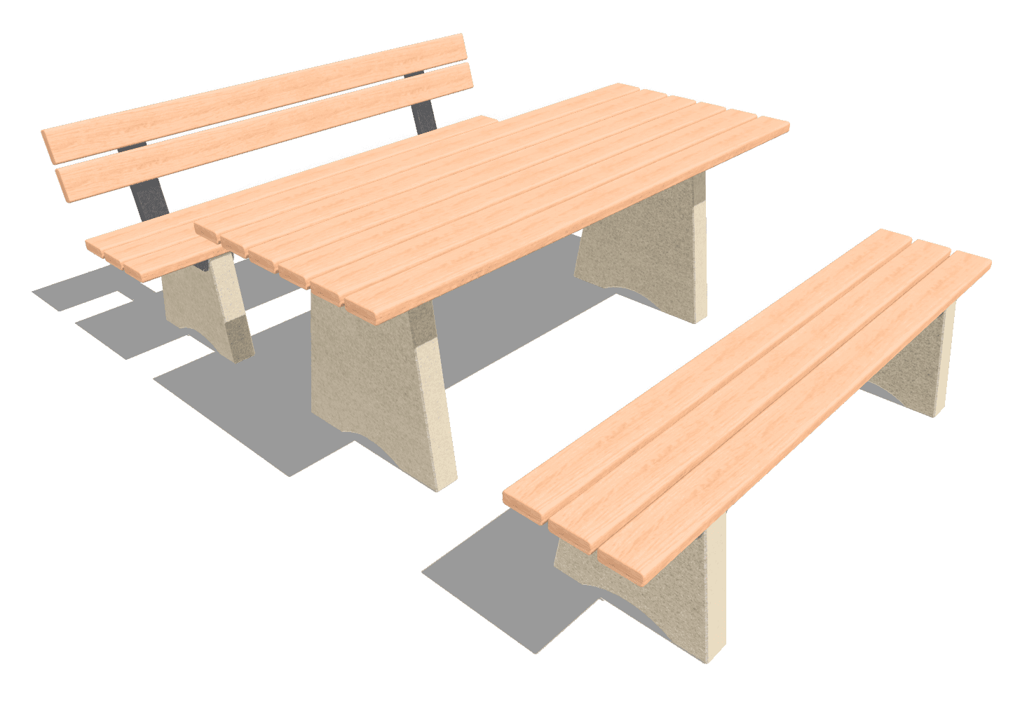 Sitzgruppe Relax, Betonsockel jurabeige