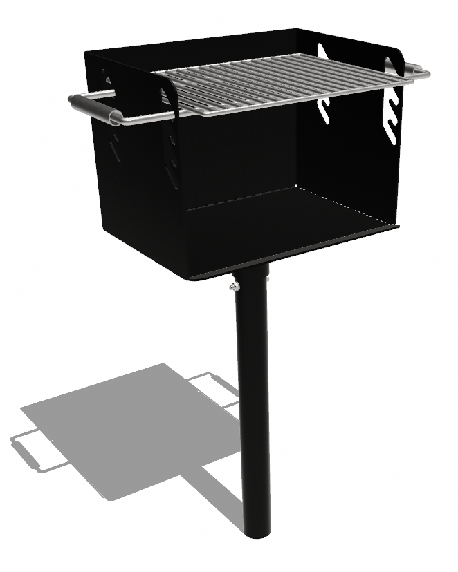 Gril sur pied rotatif