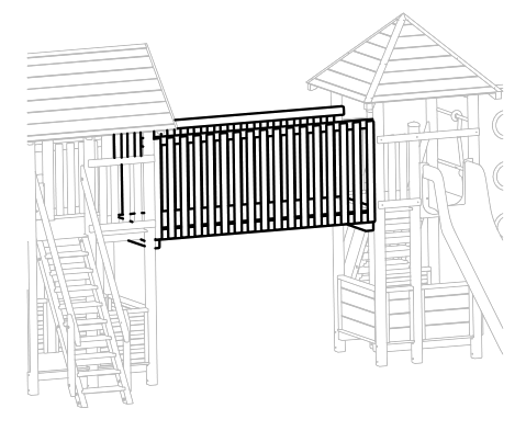 Pont en bois en châtaignier