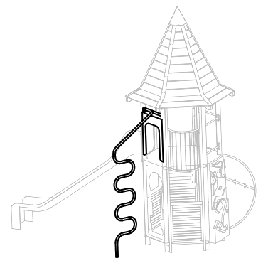 Perche en forme de serpent pour Alouette 6