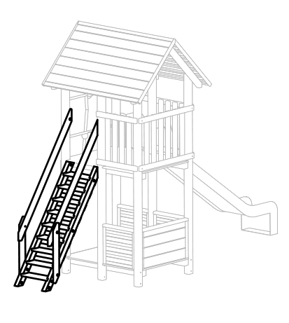 Escalier pour tour en épicéa